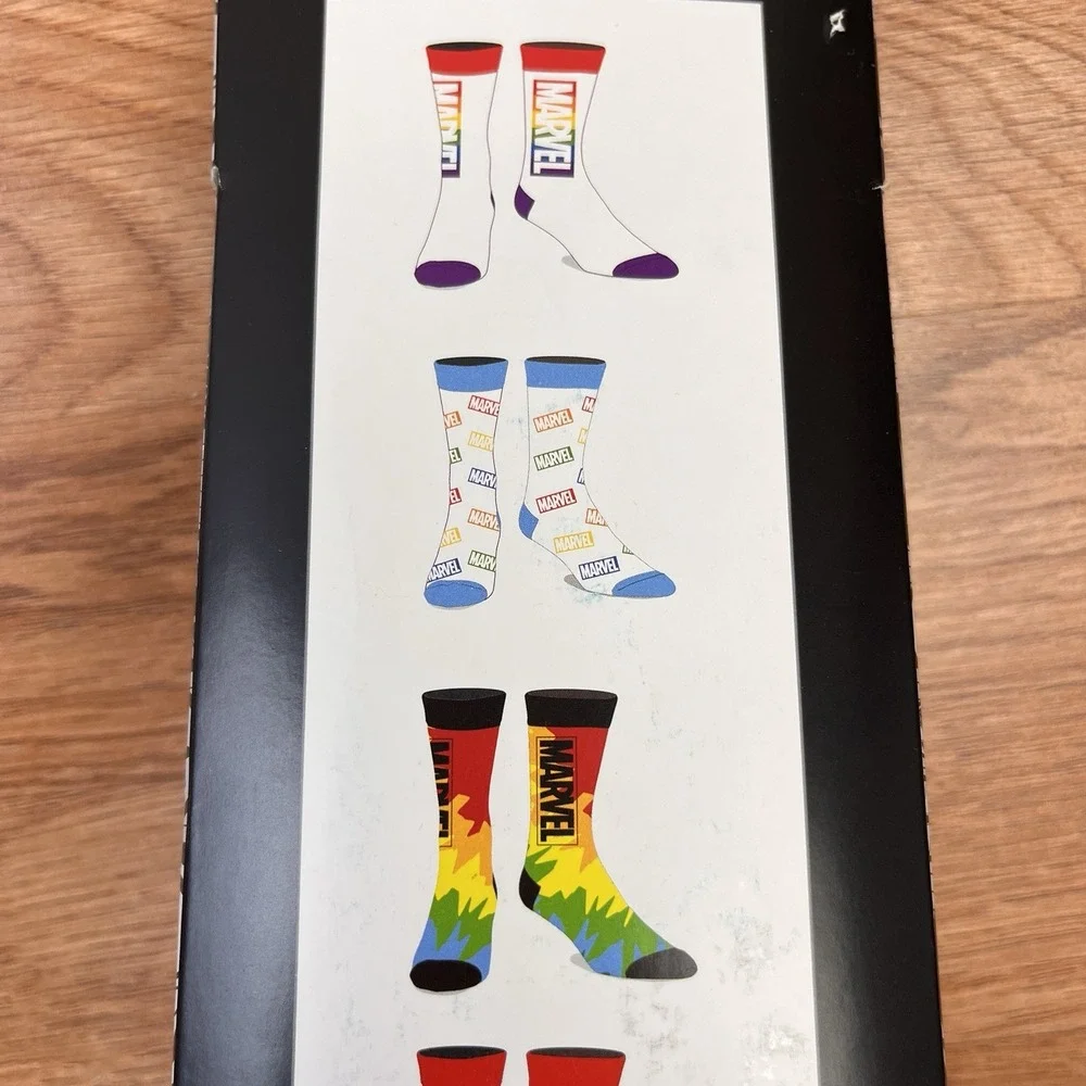 Marvel 6 Pack‎ Men's Casual Crew Socks Fits Shoe Size 8-12 NEW